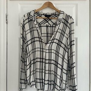 loose fit plaid shirt